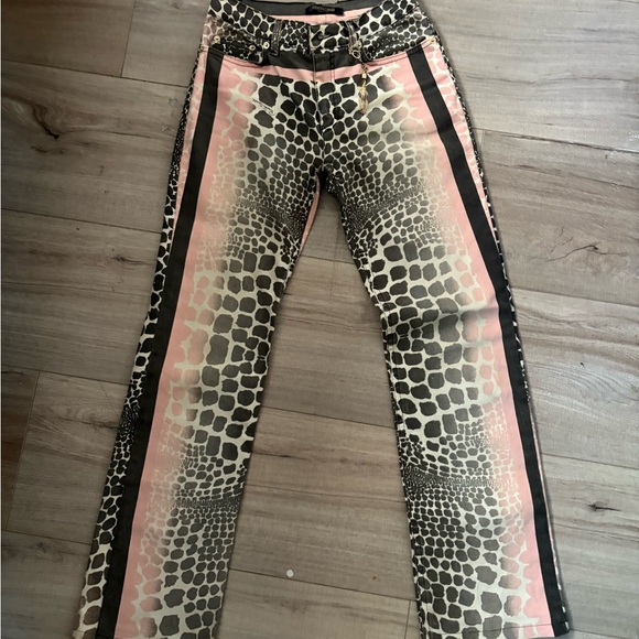 Stylish Pink and Black Women's Jeans - Picture 6 of 8